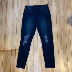 lightly distressed jean